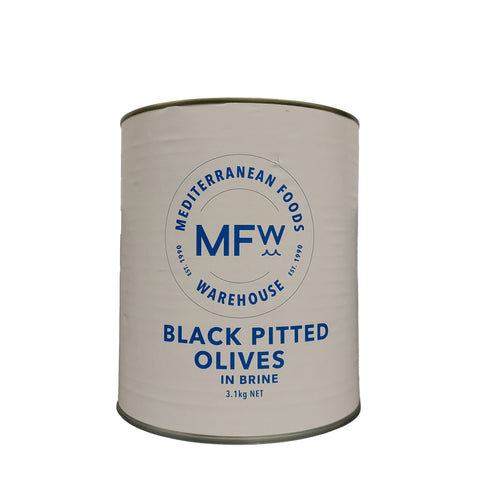 BLACK OLIVES PITTED 3.1kg Tin