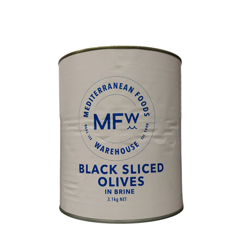 BLACK OLIVES SLICED 3.1kg Tin