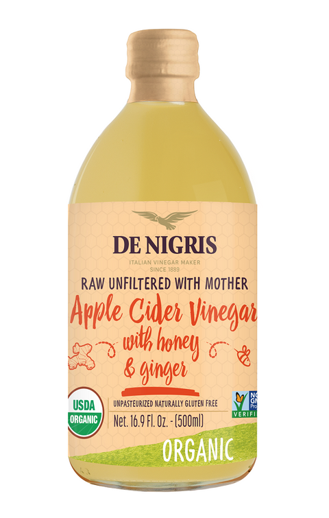 ORGANIC UNFILTERED APPLE CIDER VINEGAR with HONEY & GINGER 500ml